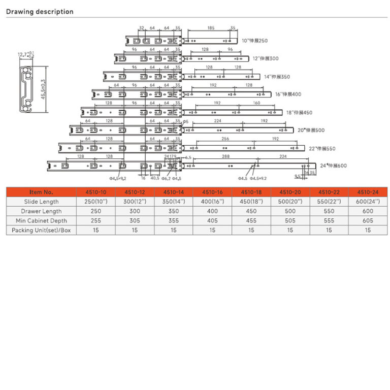 Side Mount Ball Bearing Slides - Image 3