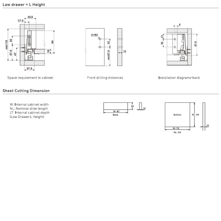 Arista Metal Drawer Box System | Height: L - 3.5" (87.5 mm) - Image 5