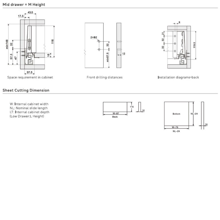 Arista Metal Drawer Box System | Height: M - 4.75" (119 mm) - Image 7