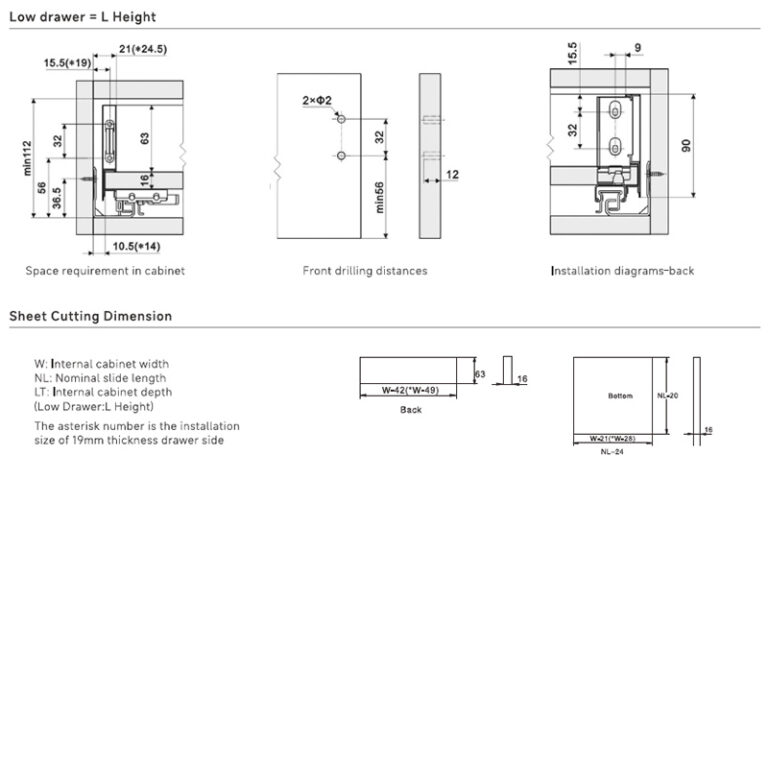 U-Max Metal Drawer Box System | Height: L - 3.5" (90 mm) - Image 5