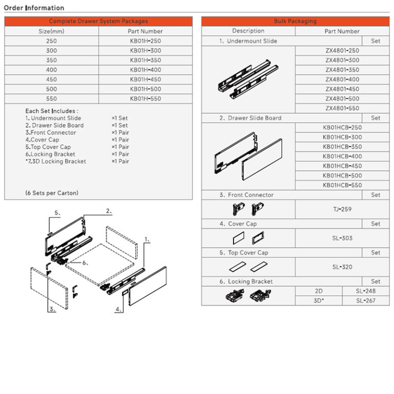 U-Max Metal Drawer Box System | Height: H - 7" (175mm) - Image 3